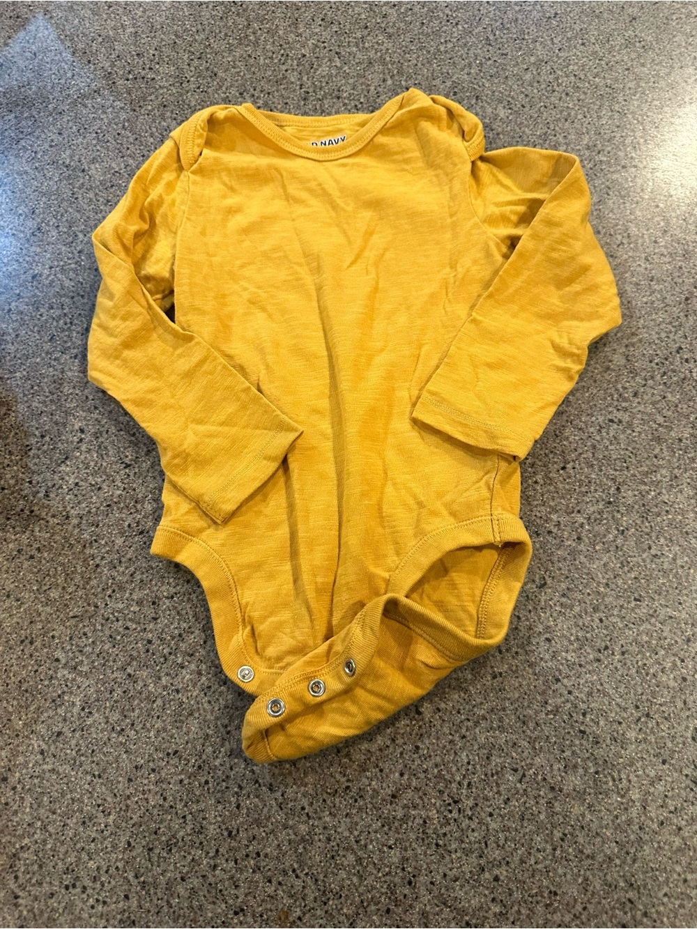 Old Navy Mustard Yellow Long-Sleeve Baby Bodysuit